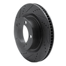 R1 07-22 Lexus LX570 Front & Rear Drilled & Slotted Black Brake Rotor Set