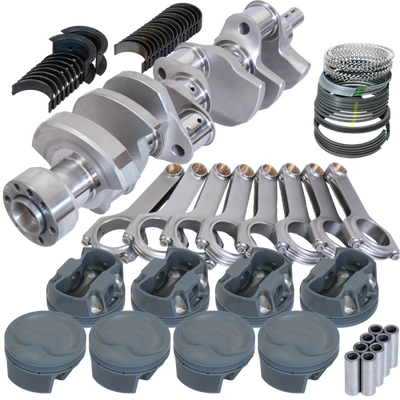 Eagle Chevy 350 1Pc 3.750in Crank 6.000in H-Beam -16cc Inv Dome 4.030in Pistons Balanced Assembly