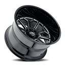 Cali Off-Road 9117 Auburn 22x12 / 6x135 BP / -51mm Offset / 87.1mm Hub Gloss Black Milled Wheel