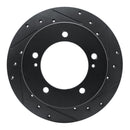 R1 83-98 Chevrolet Tracker Front Right Drilled & Slotted Black Brake Rotor