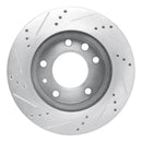 R1 2002-2006 Dodge Sprinter 3500 Front Right Drilled & Slotted Silver Brake Rotor