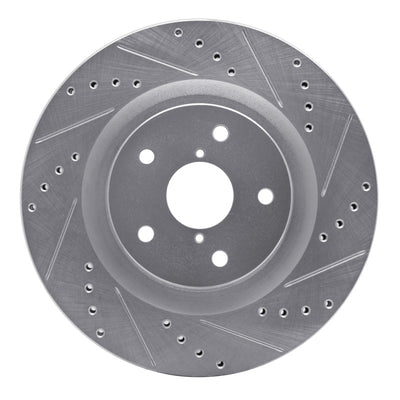 R1 19-24 Subaru Forester Front Right Drilled & Slotted Silver Brake Rotor