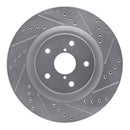 R1 19-24 Subaru Forester Front Right Drilled & Slotted Silver Brake Rotor