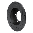 R1 90-94 Eagle TALON Rear Left Drilled & Slotted Black Brake Rotor