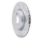 R1 16-24 Jaguar XF Rear Right Drilled & Slotted Silver Brake Rotor