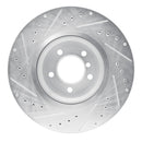 R1 07-15 BMW 335d Front Drilled & Slotted Silver Brake Rotor Set