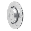 R1 07-08 BMW ALPINA B7 Rear Right Drilled & Slotted Silver Brake Rotor