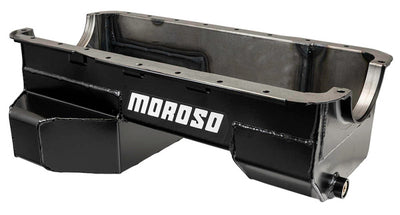 Moroso Ford 351W (w/Rear Sump & Billet End Seals) Road Race Baffled Wet Sump 7qt 7.5in Steel Oil Pan