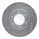 R1 93-98 Toyota T100 Front Left Drilled & Slotted Silver Brake Rotor