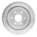 R1 99-07 Chevrolet Astro Rear Drilled & Slotted Silver Brake Rotor Set