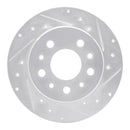 R1 61-91 Mercedes-Benz 220D Rear Right Drilled & Slotted Silver Brake Rotor