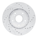 R1 91-96 Acura NSX Rear Left Drilled & Slotted Silver Brake Rotor