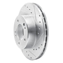 R1 83-89 Chrysler ConQuest Front Drilled & Slotted Silver Brake Rotor Set