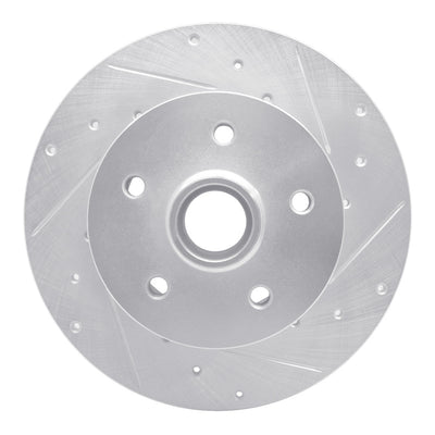 R1 79-85 Volkswagen Type 2 Front Right Drilled & Slotted Silver Brake Rotor