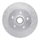 R1 79-85 Volkswagen Type 2 Front Right Drilled & Slotted Silver Brake Rotor