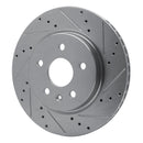 R1 16-20 Cadillac CT6 Front & Rear Drilled & Slotted Silver Brake Rotor Set