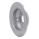 R1 10-21 Hyundai Santa Fe Rear Right Drilled & Slotted Silver Brake Rotor