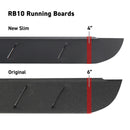 Go Rhino 15-19 GMC Sierra 2500/3500HD DC (Gas) RB10 Slim Running Boards Kit (w/Brackets) - Tex. Blk