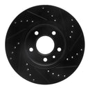 R1 2011-2025 Buick Encore GX Front Left Drilled & Slotted Black Brake Rotor