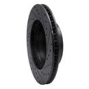 R1 97-04 Porsche Boxster Front Left Drilled & Slotted Black Brake Rotor