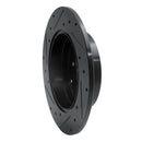 R1 05-20 Hyundai Azera Rear Right Drilled & Slotted Black Brake Rotor