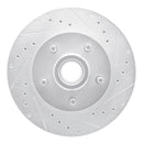 R1 93-95 Chevrolet G10 Front Right Drilled & Slotted Silver Brake Rotor