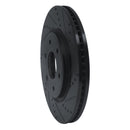 R1 05-07 Infiniti QX56 Front Right Drilled & Slotted Black Brake Rotor