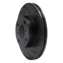 R1 99-07 Suzuki Esteem Front Right Drilled & Slotted Black Brake Rotor