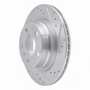 R1 06-21 BMW 230I Rear Right Drilled & Slotted Silver Brake Rotor