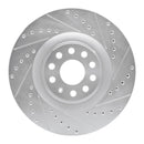 R1 06-13 Audi S3 Front Drilled & Slotted Silver Brake Rotor Set