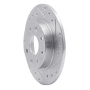 R1 90-93 Mazda Miata Rear Right Drilled & Slotted Silver Brake Rotor