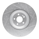 R1 17-23 Mercedes-Benz CLS450 Rear Left Drilled & Slotted Silver Brake Rotor