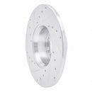 R1 73-85 Mercedes-Benz 300D Front Right Drilled & Slotted Silver Brake Rotor