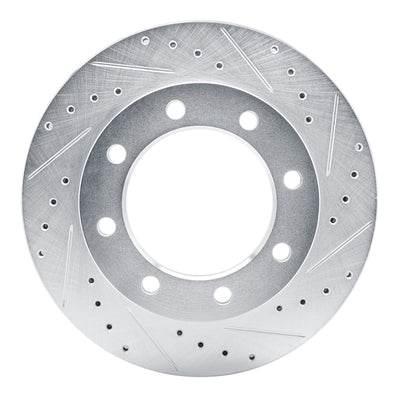R1 77-00 Chevrolet V30 & V3500 Pickup Front Right Drilled & Slotted Silver Brake Rotor