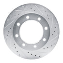 R1 77-00 Chevrolet V30 & V3500 Pickup Front Right Drilled & Slotted Silver Brake Rotor