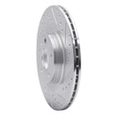 R1 16-26 Volvo V60 Cross Country Rear Right Drilled & Slotted Silver Brake Rotor