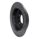 R1 06-10 Buick LaCrosse Rear Right Drilled & Slotted Black Brake Rotor