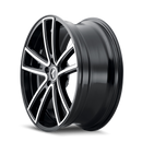 Kraze KR190 Lusso 22x8.5 / 5x115 BP / 38mm Offset / 72.62mm Hub Gloss Black Machined Wheel