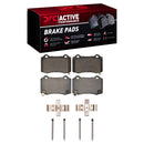 DFC 09-15 Cadillac CTS Front & Rear Drill/Slot Geoperf Rotors Active Performance Pads w/Hardware