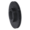 R1 87-88 Toyota Pickup Front Left Drilled & Slotted Black Brake Rotor