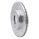 R1 11-19 Ford Fiesta (USA/Canada) Front Left Drilled & Slotted Silver Brake Rotor