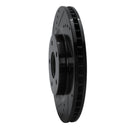 R1 07-15 Nissan Sentra Front Left Drilled & Slotted Black Brake Rotor