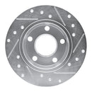 R1 99-05 Audi A6 Quattro Rear Left Drilled & Slotted Silver Brake Rotor
