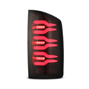AlphaRex 02-06 Dodge Ram1500 + 03-06 Dodge Ram2500/3500 Luxx-Series LED Tail Lights (Pair) Black/Red