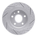 R1 11-16 Buick Lacrosse Rear Left Drilled & Slotted Geo-Carbon Rotor