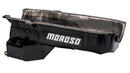 Moroso 86-Up Chevrolet SBC (w/Passenger Side Dipstick) Wet Sump 5.5qt 7.5in Steel Oil Pan - Black