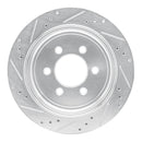 R1 07-17 Ford Expedition Rear Right Drilled & Slotted Silver Brake Rotor