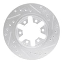 R1 82-85 Nissan 720 DATSUN Front Left Drilled & Slotted Silver Brake Rotor