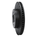 R1 03-03 Dodge Durango Front Left Drilled & Slotted Black Brake Rotor
