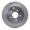 R1 03-19 Infiniti FX35 Front & Rear Drilled & Slotted Silver Brake Rotor Set